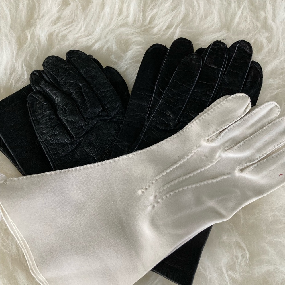 Vintage | Bundle of 3 Elegant Black and White Gloves